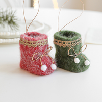 Ornements de Noël suspendus de forme unique, mini-bottes festives pour la décoration de l'arbre de Noël, pendentifs de Noël exquis