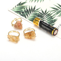 JD Wholesale Bagues pour femmes en pierre naturelle irrégulière, serties en barre, bijoux en pierre brute de fluorite, mode, pour mariage, CNAS