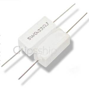 Résistance filaire en céramique 5W 10W 20 W, 0.1 0.15 0.5 2 15 20 25 30 33 100 330 1K 20K <span class=keywords><strong>Ohm</strong></span> 5 <span class=keywords><strong>10</strong></span> 20 Watt résistance au ciment <span class=keywords><strong>10</strong></span> pièces/paquet - Product Image 1