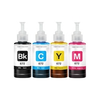 Tinta de Recarga T672 para Impresoras Epson L380 L360 L310 L1300 L313 L455 L565 L130 L351 L363 L383 EcoTank, Juego de Botellas de Tinta