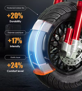 Trottinette électrique 16 pouces sans chambre à air avec moteur QS, 72V, autonomie 30-60AH 60-180KM, 100A 180A, démarrage NFC, pour adulte avec siège, idéale pour le dropshipping - Product Image 2