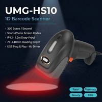 Escáner de Código de Barras 1D de Largo Alcance UMG-HS10, 70-440 mm, USB, Cableado, Portátil, para Sistemas de Restauración y Comercio Minorista