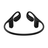 Headphone Bluetooth Open Ear dengan Mikrofon, Headset Nirkabel Peredam Kebisingan dengan Tombol Mute yang Dirancang untuk Rapat