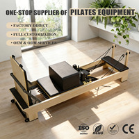 ZENJOY – Reformer Pilates en bois d'érable personnalisé, directement de l'usine, avec barre de repose-pieds intégrée, équipement Pilates avec planche de saut et boîte