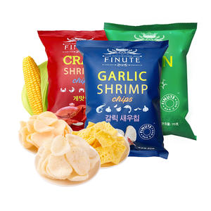 ชิปกุ้งปูเกาหลีขนมเพื่อสุขภาพขนมที่แปลกใหม่ผลิตภัณฑ์ราคาถูกกระเทียมกุ้งรส82กรัมชิปข้าวโพด - Product Image 2