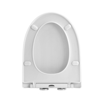 Housse de siège de toilette en plastique PP avec charnière en acier inoxydable Accessoires pour bols de toilette d'hôtel et de salle de bains en céramique