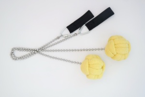 Ensemble de Poi de feu extra large à tête de poing - Corde en aramide et chaîne à billes <span class=keywords><strong>pour</strong></span> la <span class=keywords><strong>danse</strong></span> du feu, la <span class=keywords><strong>danse</strong></span> et les spectacles d'arts du flux - Product Image 4