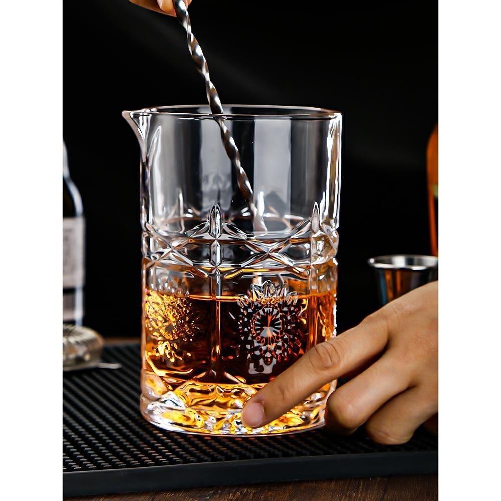 Creative glasses stirring pitcher 700ml Stocked Bar cocktail mixing glass etched cocktail mixing glass