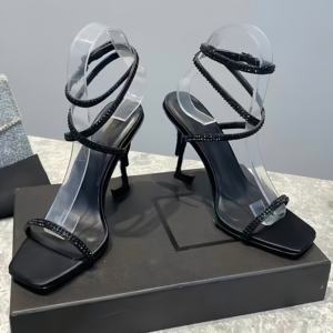 Tacones Altos de Lujo para Mujer al por Mayor, Sandalias de Tacón Alto de Moda para Fiesta, Tacones Altos con Diseño de Cristal para Mujer - Product Image 4