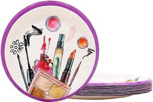 Make up & Spa Theme Birthday Party Decoration <b>Paper</b> Plate Set with 7IN & 9IN Plates Centerpieces Party Supplies - Product Image 5