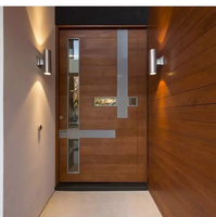 Porte pivotante d'entrée de villa avec fonction antivol Porte d'entrée en fonte d'aluminium Porte d'entrée de maison de haute qualité