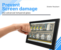 Surpasser 12.1 pouces Compact HDMI Ultra mince HD panneau d'affichage électronique moniteur Ip65 pc écran tactile moniteur d'ordinateur