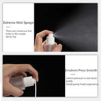 Peal White 20ml-120ml Vaporisateur/Pompe Bouteilles en verre dépoli Ensemble d'emballage de cosmétiques pour mascara Perruque goutte pour les yeux; 60ml80ml100ml120ml