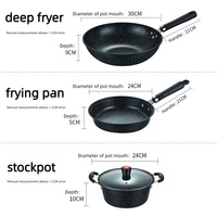 Vente flash : Wok, poêle à frire, marmite, ustensiles de cuisine en fer raffiné/Maifanshi, cuisinière à induction, poêle à frire antiadhésive, ensemble de casseroles/poêles avec couvercle
