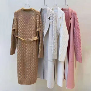 Hot bán đan Cardigan nối Cashmere phụ nữ áo khoác chính hãng dài áo len - Product Image 4