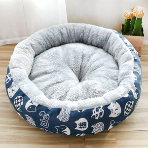 Wholesale Soft Cat <b>Bed</b> Fluffy Round <b>Bed</b> Warm <b>Comfortable</b> Soft Plush Faux Fur Pet Cat Dog <b>Bed</b> - Product Image 2