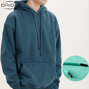 Felpe Unisex personalizzate in cotone oversize con cappuccio in bianco tinta unita da uomo 345gsm felpe con cappuccio Plus Size con logo stampato ricamato - Product Image 1