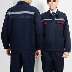 Seragam bengkel Pria & Wanita, setelan mekanik pakaian kerja uniseks dapat bernafas dengan pita reflektif - Product Image 4