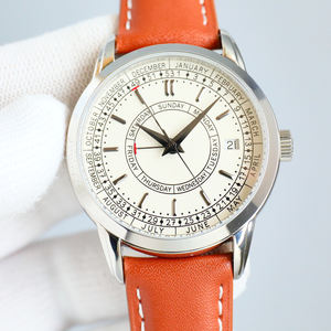 Reloj Mecánico Clásico Vintage de Alta Gama 2026 para Hombre y Mujer, Correa Naranja, Estilo Moderno - Product Image 1