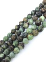 Perles rondes en opale verte naturelle, 6/8/10/12 mm, importées d'Afrique, fabrication de bijoux DIY par une manufacture de pierres précieuses de qualité.