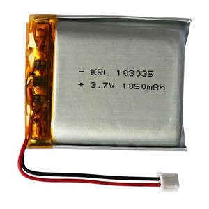 แบตเตอรี่ลิเธียมโพลิเมอร์แบบชาร์จได้ KRL 103035 1050mAh 3.7V แบบกำหนดเอง สำหรับอุปกรณ์อิเล็กทรอนิกส์สำหรับผู้บริโภค OEM ODM - Product Image 1