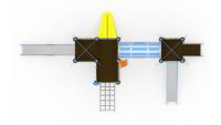 Toboggan extérieur pour jardin d'enfants en panneaux HDPE/PE, taille personnalisée, toboggan pour enfants, équipement de divertissement