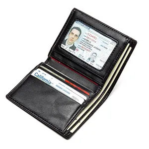 Portefeuille en cuir PU pour hommes, porte-cartes de crédit et d'identité professionnel, vente en gros, collection 2020