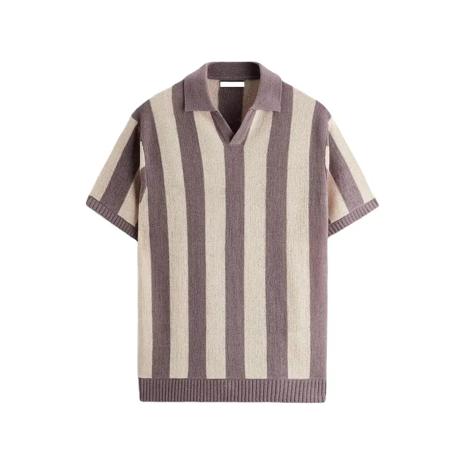 Polo de punto Jacquard, camiseta de manga corta de punto, nueva moda, logotipo personalizado, combina con todo, informal, Primavera Verano 2023 para hombres, Jersey