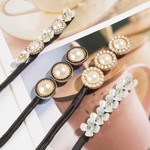 Pince à cheveux torsadée en perles en gros, en stock, pour femmes, pour <span class=keywords><strong>chignon</strong></span> facile, élégante, accessoires capillaires pour usage quotidien - Product Image 2