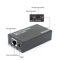 Extensor VGA UTP de 300M sobre Cable CAT5 CAT5e CAT6 RJ45, Transmisor y Receptor de Video VGA de 1000 pies con Audio de 3.5 mm y Salida de Bucle