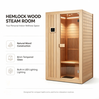 Salle de sauna de luxe sur mesure avec panneaux intelligents en bois de pruche canadien, chauffage infrarouge pour projets de villas, hôtels, spas et centres de bien-être