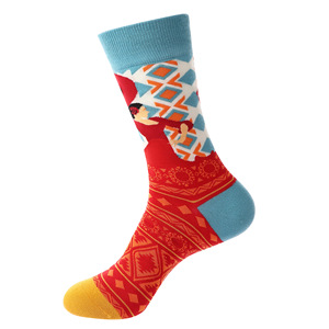 Calcetines Unisex de Algodón Peinado 200N con Diseño Jacquard de Cultura Folclórica Española, Estampado de Toros, <span class=keywords><strong>Flamenco</strong></span>, Floral, Guitarra y Pavo - Product Image 3