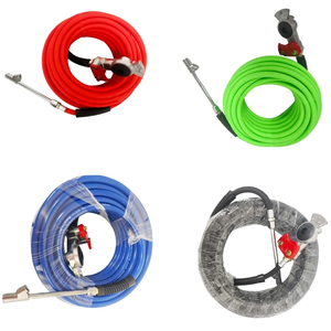 Manguera de Aire de PVC de 3/8 Pulgadas por 50 Pies, 300 PSI, Resistente, Ligera y Antitorsión, con Conector Rápido Industrial de 1/4 de Pulgada - Product Image 1