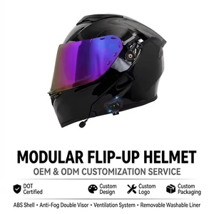 <span class=keywords><strong>Casco</strong></span> <span class=keywords><strong>de</strong></span> Motocicleta Modular Abatible con Logotipo Personalizado OEM, Intercomunicador Integrado, Homologado por DOT, Visera Doble, <span class=keywords><strong>Casco</strong></span> <span class=keywords><strong>Integral</strong></span> - Product Image 1