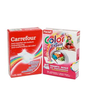 Harga pabrik grosir strip cucian ramah lingkungan lembar penangkap warna + lembar penghilang noda kemasan dapat disesuaikan - Product Image 1