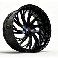 Rines de Aleación de Lujo SL 28X10 30X9.0 30X10, Personalizados, Forjados en 2 Piezas, 5x1277, Negros, con Acabado Mecanizado, Llanta Profunda, para SUV y Camioneta