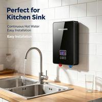 Nouveau chauffe-eau électrique sans réservoir haute puissance mural compact à chauffage instantané et température constante pour usage domestique et cuisine rapide