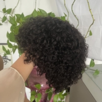 Perruques Courtes Bouclées Afro Kinky Abordables, Perruques Pixie Bouclées, Perruques Naturelles Brésiliennes en Cheveux Humains en Gros pour Femmes Noires