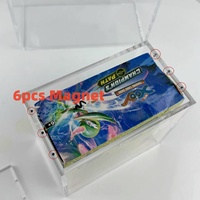 Boîte de Présentation en Acrylique pour Cartes Shining Fates XY Evolutions avec Couvercle Magnétique Transparent, Étagère Moderne Écologique