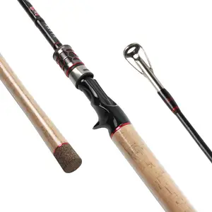 Fuji Gids Fuji Reelhouder Twee Sectie Meerval Snake Vissen Kurk Handvat Carbon Fresh Water Bass Fishing Casting Rod