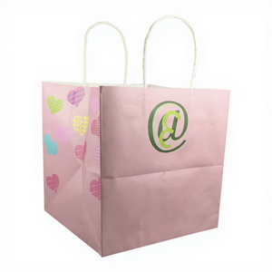 Sacs cadeaux en papier avec logo personnalisé, sacs à emporter en kraft, sacs de courses en gros - Product Image 1