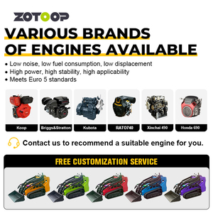 Euro 5 EPA Kubota Diesel Kompakt lader Mini Track Kompakt lader mit Forest Mulcher Rasenmäher - Product Image 4