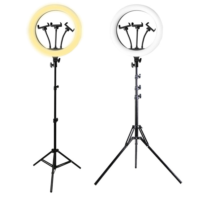 14INCH RGBCCT Circle Ring Light with Phone Holder Tripod Stand for YouTube Video Photography Aros De Luz LED RGB Lighting
