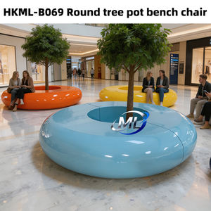 Banco de Fibra de Vidrio Resistente para Exteriores, Diseño Moderno para Centros Comerciales y Parques - Product Image 3