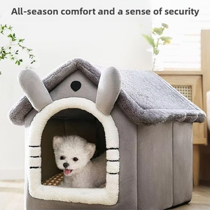 Haustierbett, Ganzjährig Nutzbar, Hundebett, Katzenbett, Katzenhaus, Hundehütte, Haustier-Villa, Warm - Product Image 5