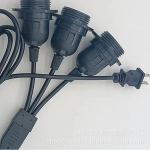 E27 Lamp Holder 30mm Plastic Screw Base 10A 250V Indoor Safety Bulb Holder <b>With</b> <b>Plug</b> And <b>Switch</b> For Desk Lamp - Product Image 1