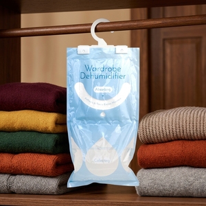 Sachets absorbants <span class=keywords><strong>d</strong></span>'<span class=keywords><strong>humidité</strong></span> jetables à suspendre avec granulés de chlorure de calcium, taux <span class=keywords><strong>d</strong></span>'absorption élevé de 200 % pour placard et salle de bain - Product Image 5