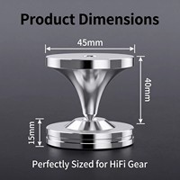 Komplettes Set Edelstahl-Isolations-Spikes Audio-Dämpfungsspikes mit Unterlagen Schrauben Anti-Rutsch-Pads für Lautsprecher Plattenspieler