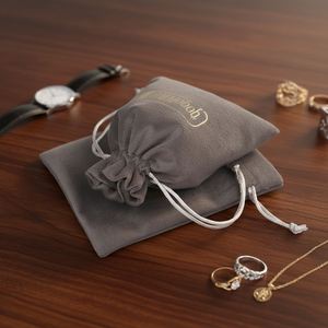 Customized Luxury Velvet <b>Bag</b> with logo Printing Jewelry Color Velvet Pouch Velvet Dust <b>Bag</b> for Lipstick and Earrings - Product Image 1