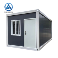 Maison conteneur modulaire en acier de 20 pieds, chambre à coucher détachable, préfabriquée, écologique, avec panneaux sandwich EPS étanches, pour écoles et centres commerciaux